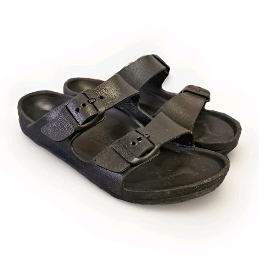 Birkenstock Women’s Kids Arizona EVA Black Two Strap Slide Sandal Size 32
